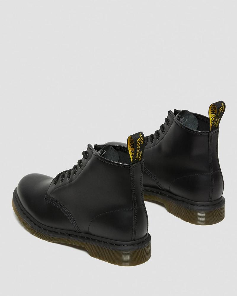 Dr Martens 101 Smooth Leren Enkellaars Dames Zwart | NL 96XYU